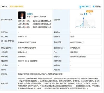 刘强东与章泽天三亚新设“天强”公司，经济信息咨询赛道再添新变量